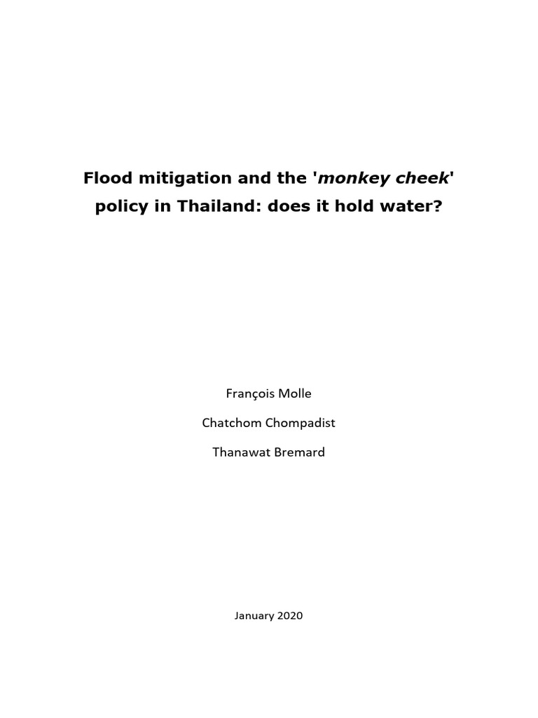 Flood Mitigation and The Monkey Cheek Po | PDF | Flood | Irrigation