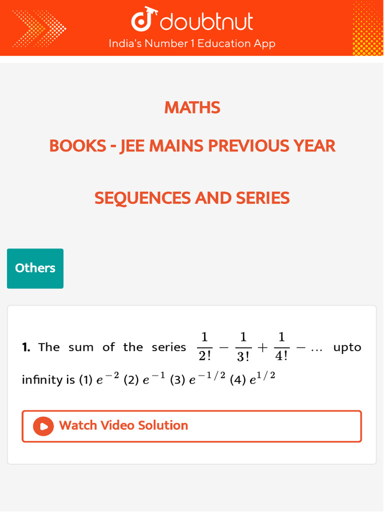 Books Doubtnut Question Bank | PDF | Mathematics | Mathematical Analysis