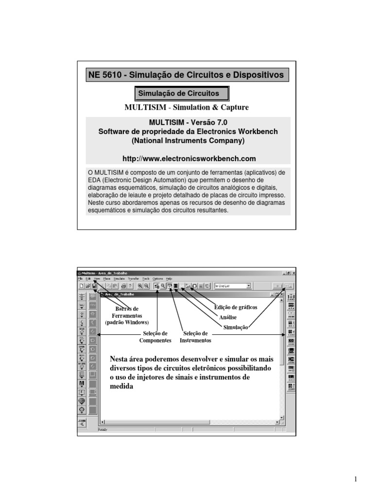 Simulação de Circuitos com MULTISIM | PDF | Circuitos eletrônicos ...