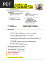 Plan Lector 2024 para Sexto Grado | PDF | Maestros | Educación primaria