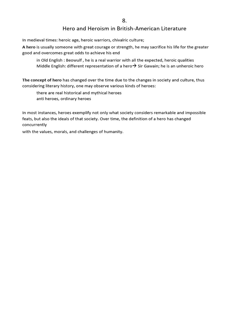 8 Hero and Heroism | PDF