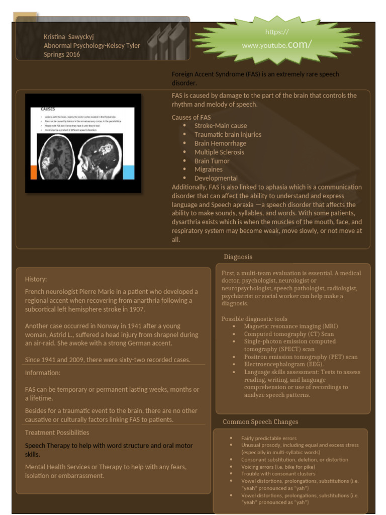 Foreigh Accent Syndrome | PDF | Neurological Disorders | Neurology