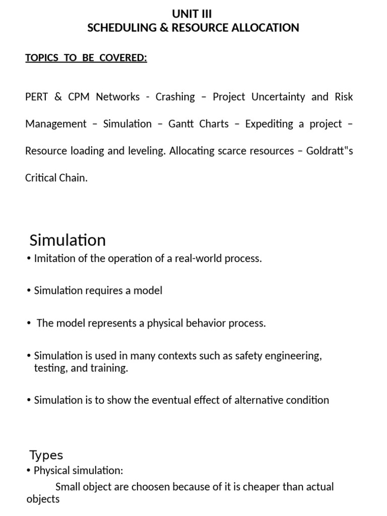 Expediting Project Scheduling Techniques | PDF | Simulation