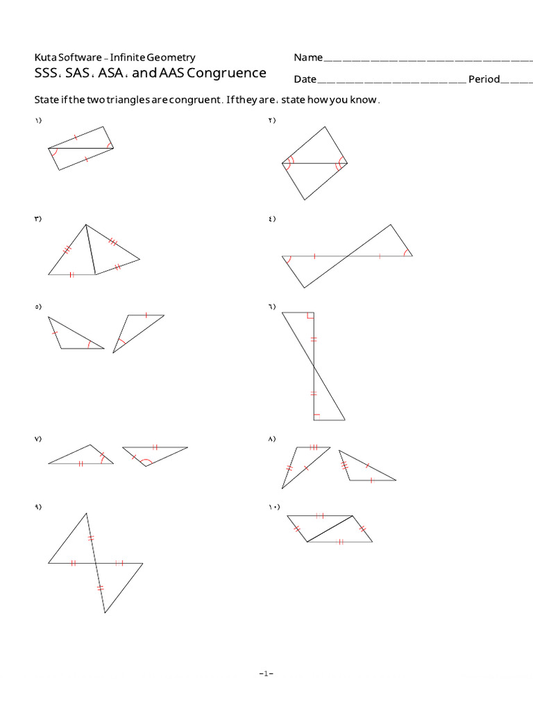 Proving Triangle Congruence: SSS & SAS | PDF | Elementary Geometry ...