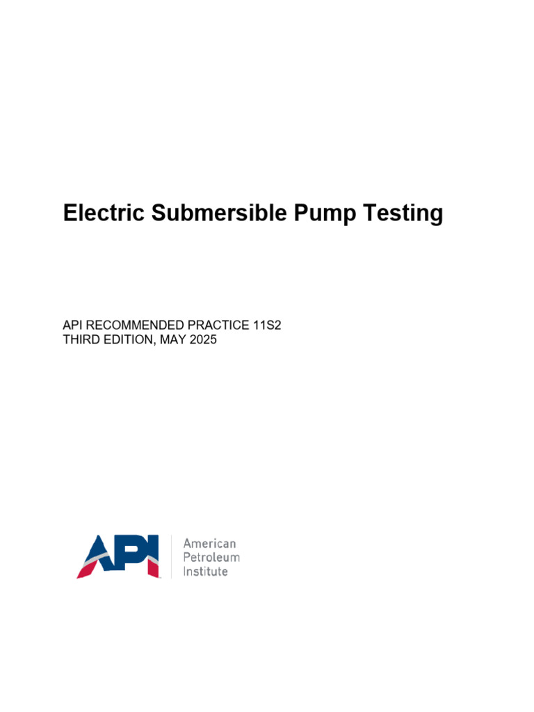 Electric Submersible Pump Testing Guide | PDF | Pump | Horsepower