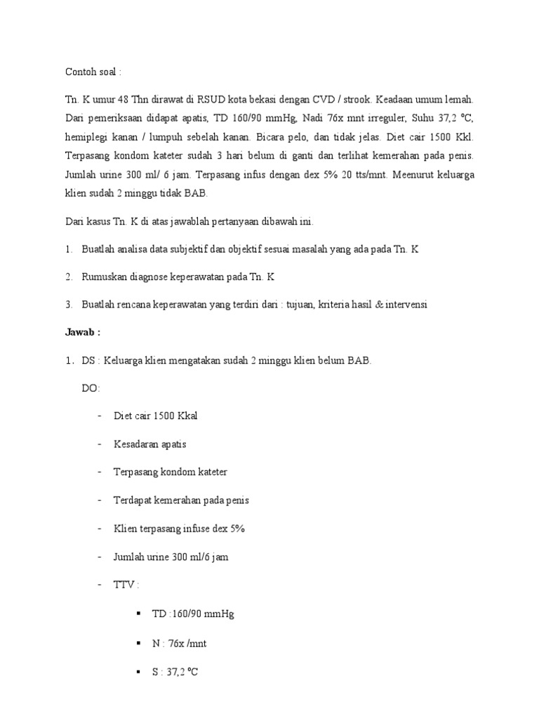 Contoh Soal Dokep Pengkajian