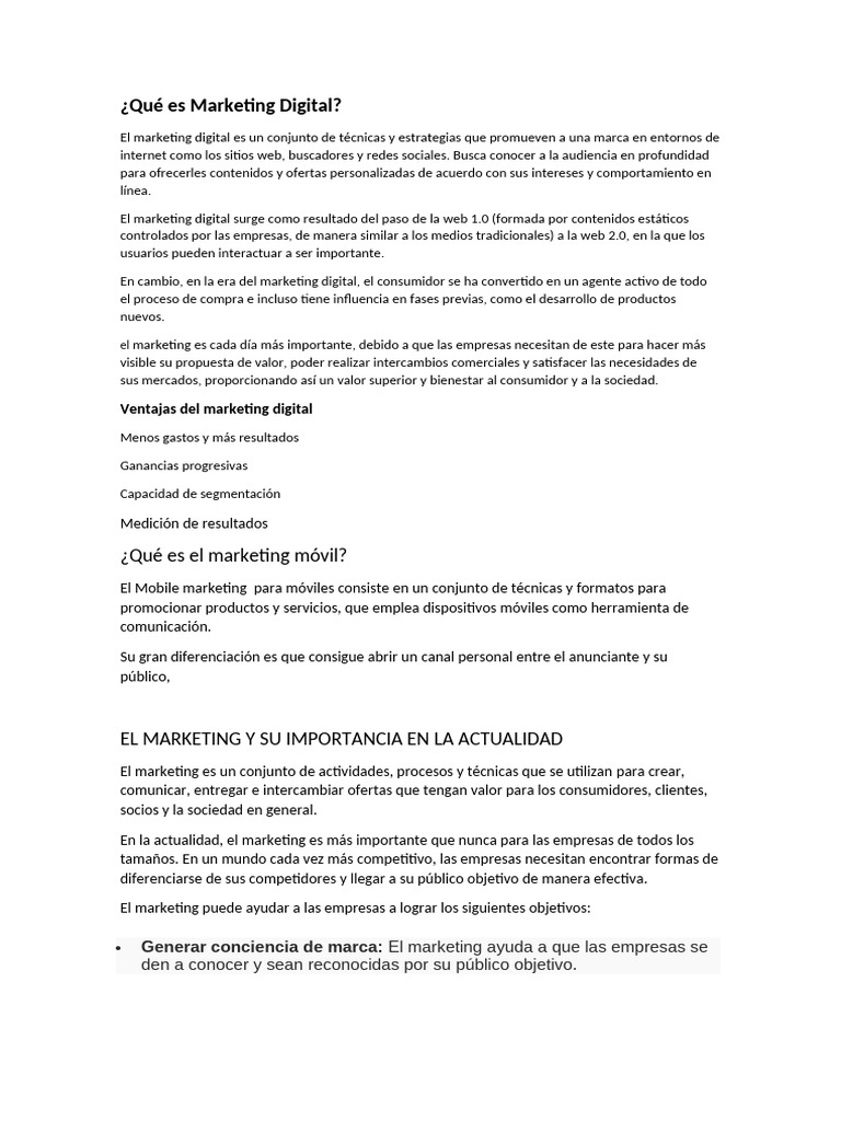 Introducción al Marketing Digital y Móvil | PDF | Publicidad digital ...