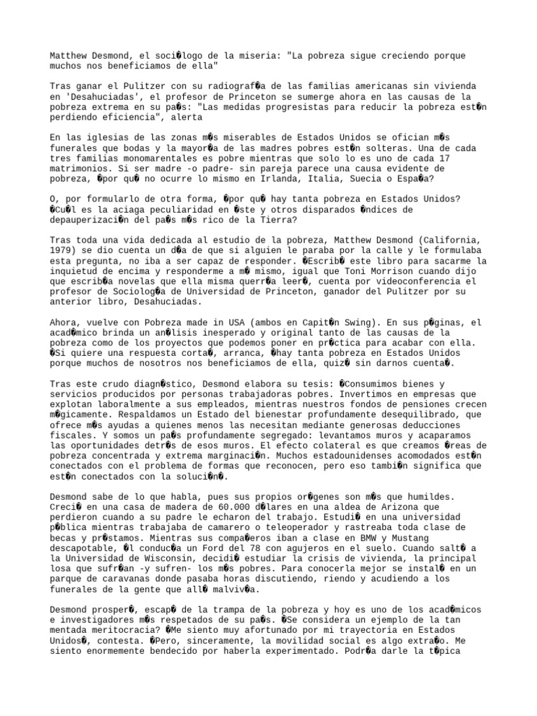 Causas de la pobreza en EE. UU. | PDF | Pobreza | Pobreza e indigencia