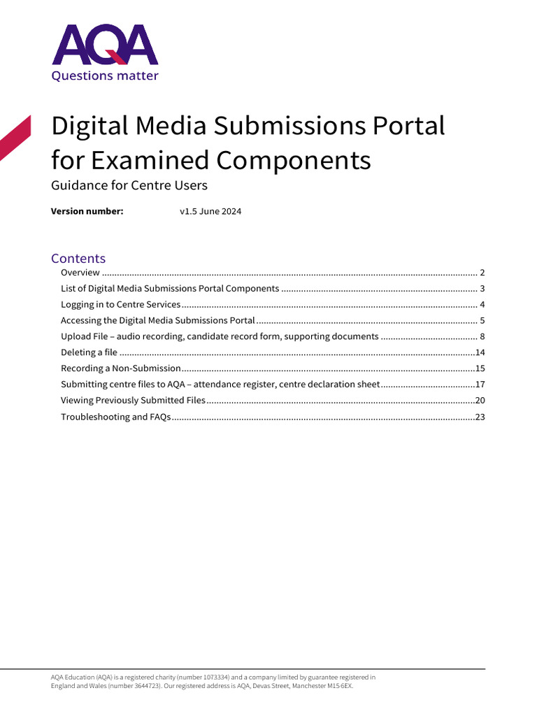 AQA Digital Media Submission Guide | PDF | Computer File Formats