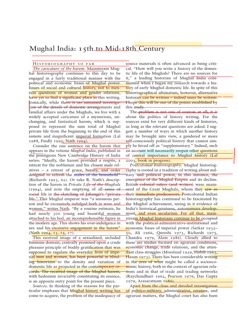 Revisiting Mughal Harem Historiography | PDF | Mughal Empire