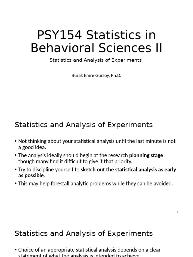 Week 13 | PDF | Statistics | Experiment