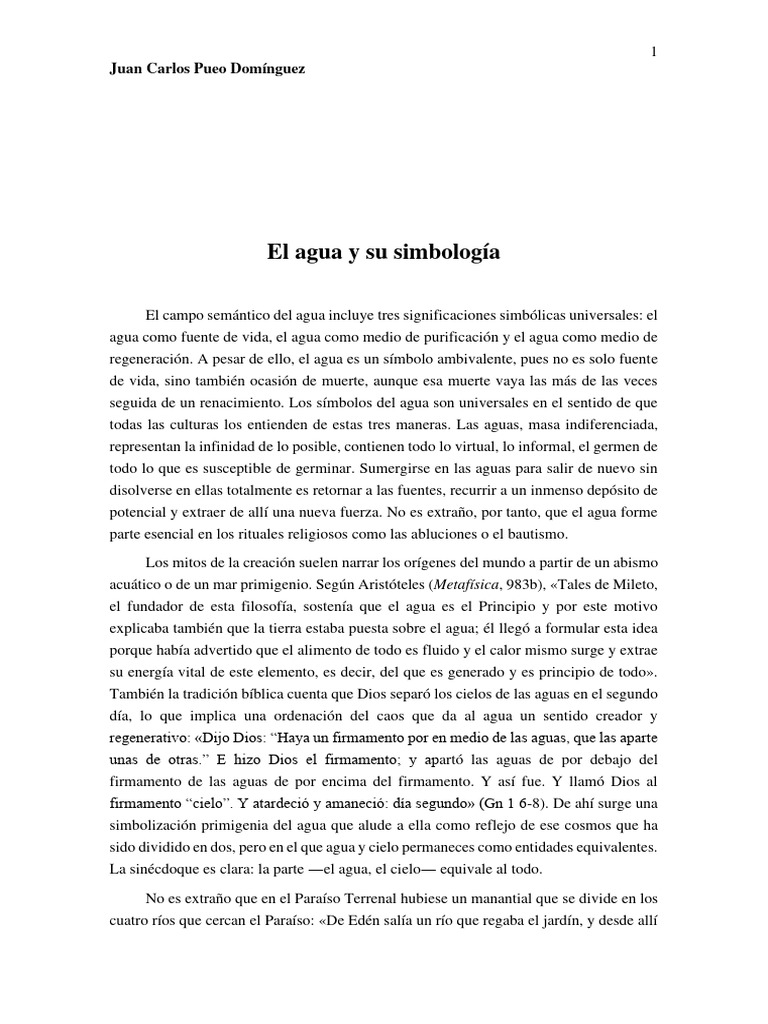 Simbología y mitos del agua | PDF | Mito de la inundación | Bautismo