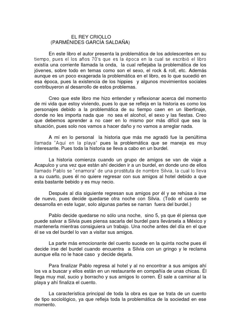 El Rey Criollo 1 | PDF