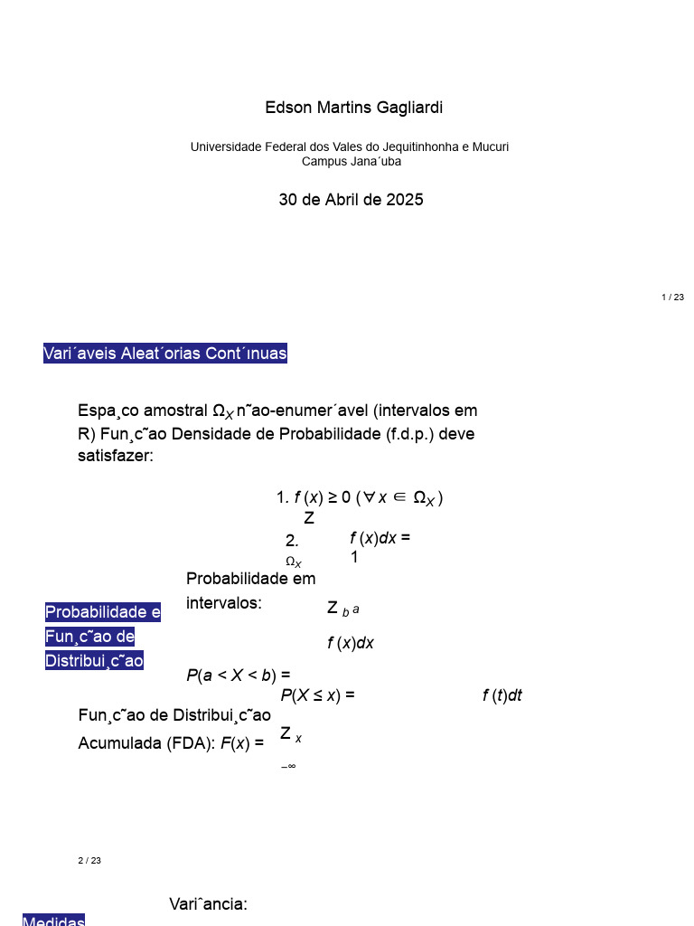 Distribuição Exponencial: Conceitos e Cálculos | PDF | Distribuição ...
