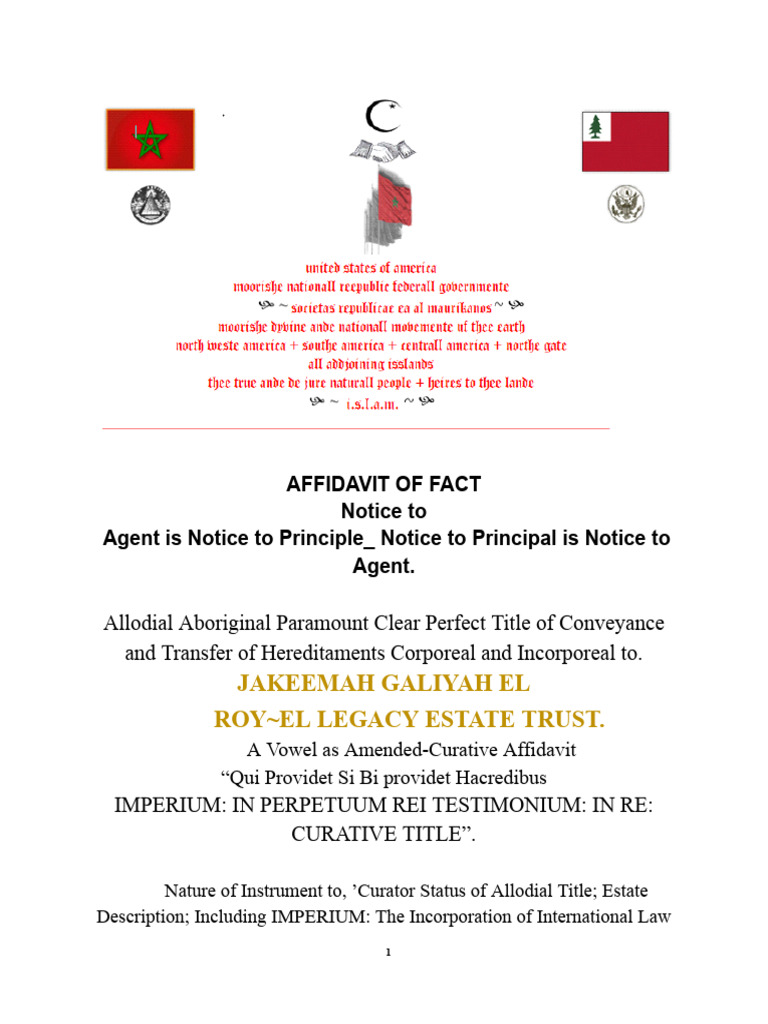 Allodial Aboriginal Paramount Clear Perfect Title Ex Rell 94 Hopkins ...