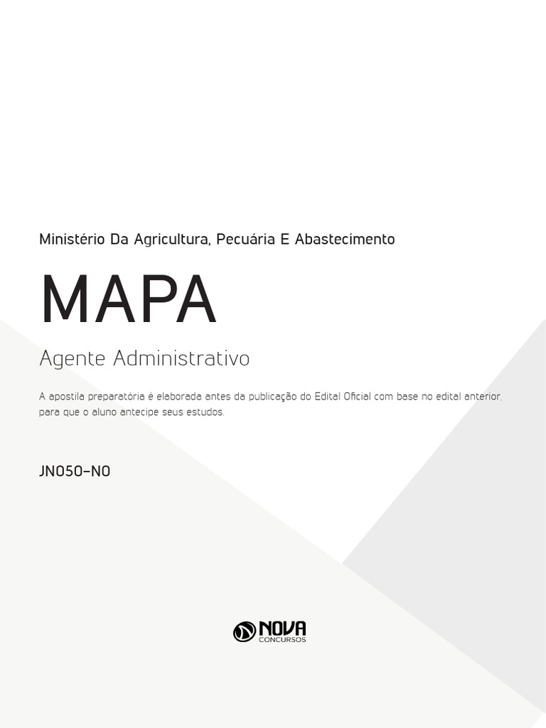 Apostila MAPA: Agente Administrativo | PDF