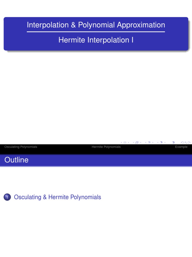 Hermite Polynomial Interpolation Explained | PDF | Interpolation ...