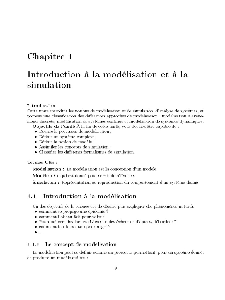 Introduction à la modélisation et simulation | PDF | Simulation | Science