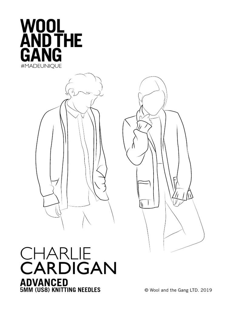 Charlie Cardigan Knitting Pattern | PDF | Knitting | Basic Knitted Fabrics