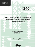 Analysis of HVDC Thyristor Converter Trafo Performance