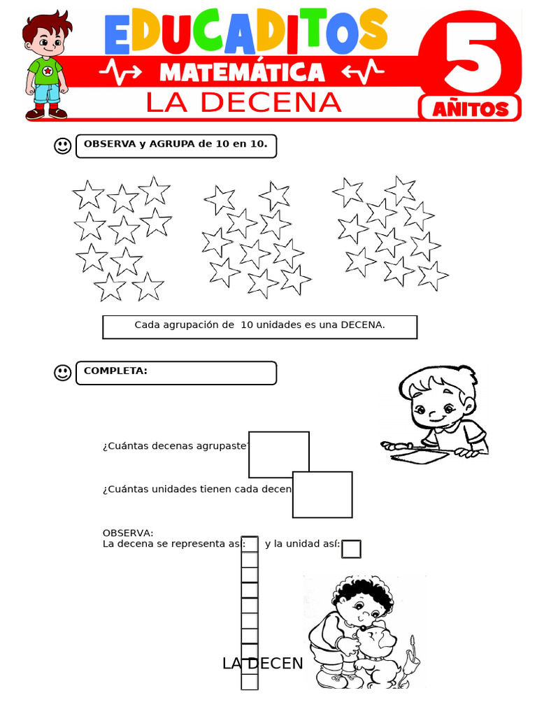 La Decena para Ninos de 5 Anos | PDF