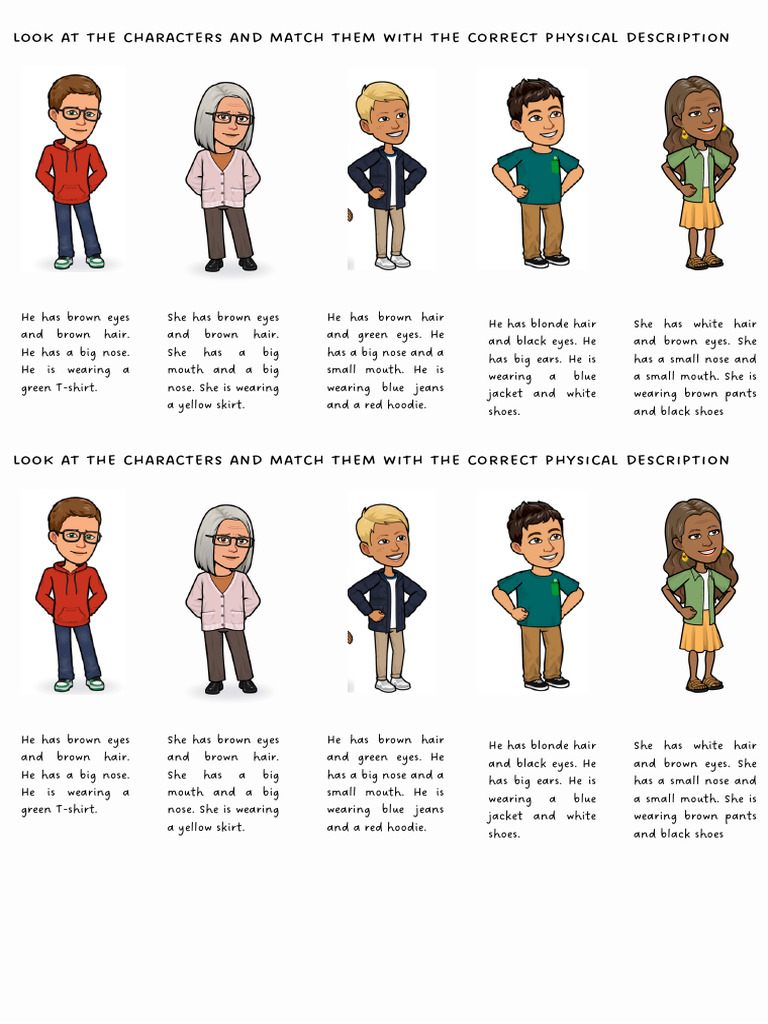 Character Physical Descriptions Guide | PDF