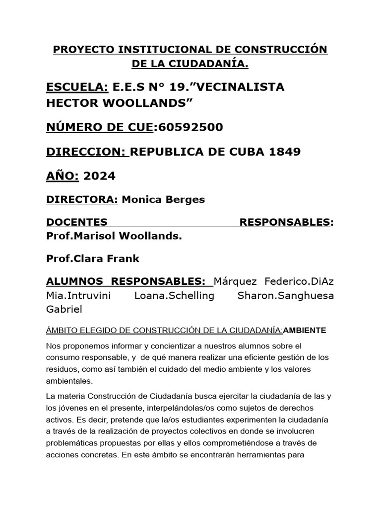 Proyecto Medio Ambiente | PDF | Residuos | Entorno natural