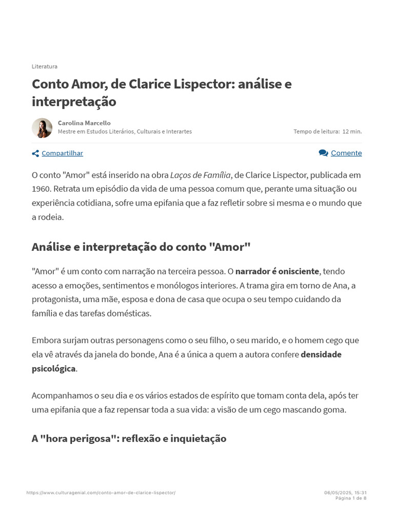 Análise do Conto 