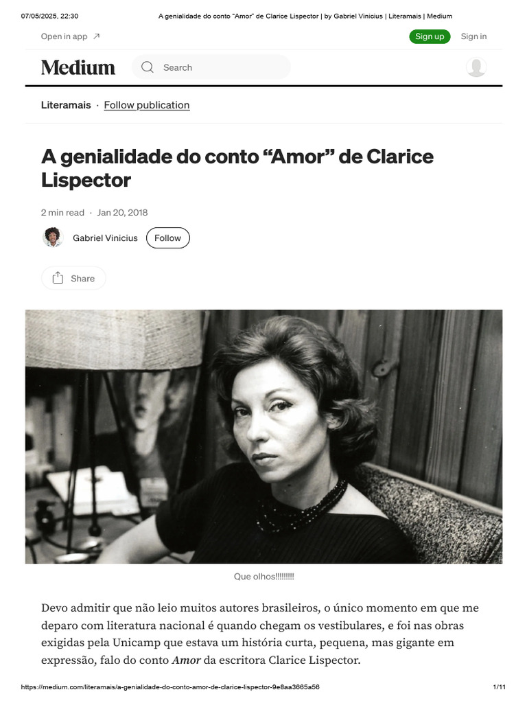 A Genialidade Do Conto 