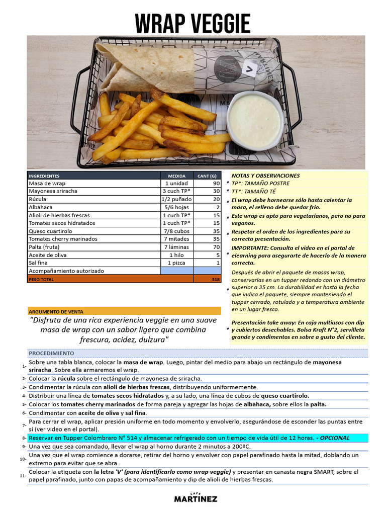 Wrap Veggie | PDF | Alimentos | Cocina