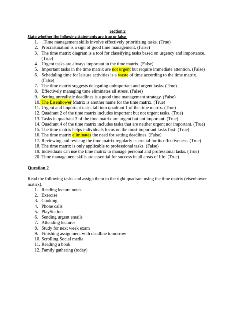 Section 2 B Skills | PDF
