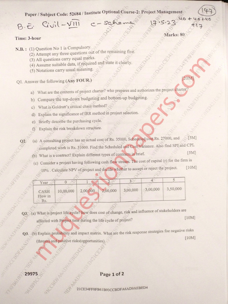 Project Management Exam Guide | PDF