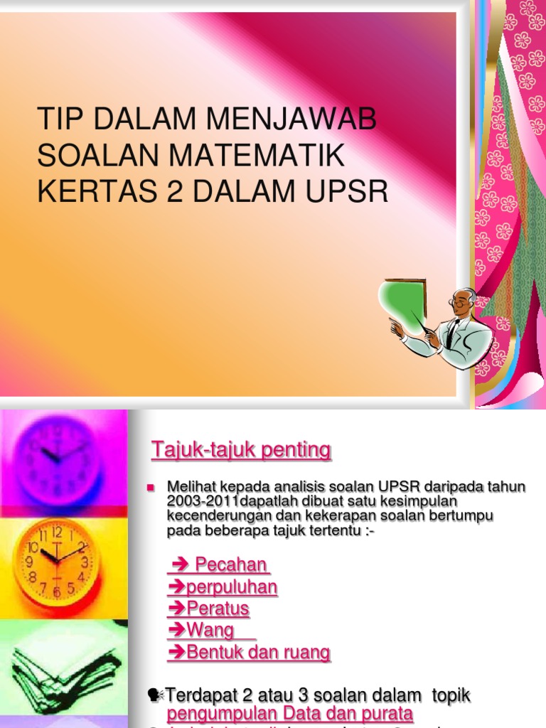 Teknik Menjawab Soalan Matematik Upsr Pdf
