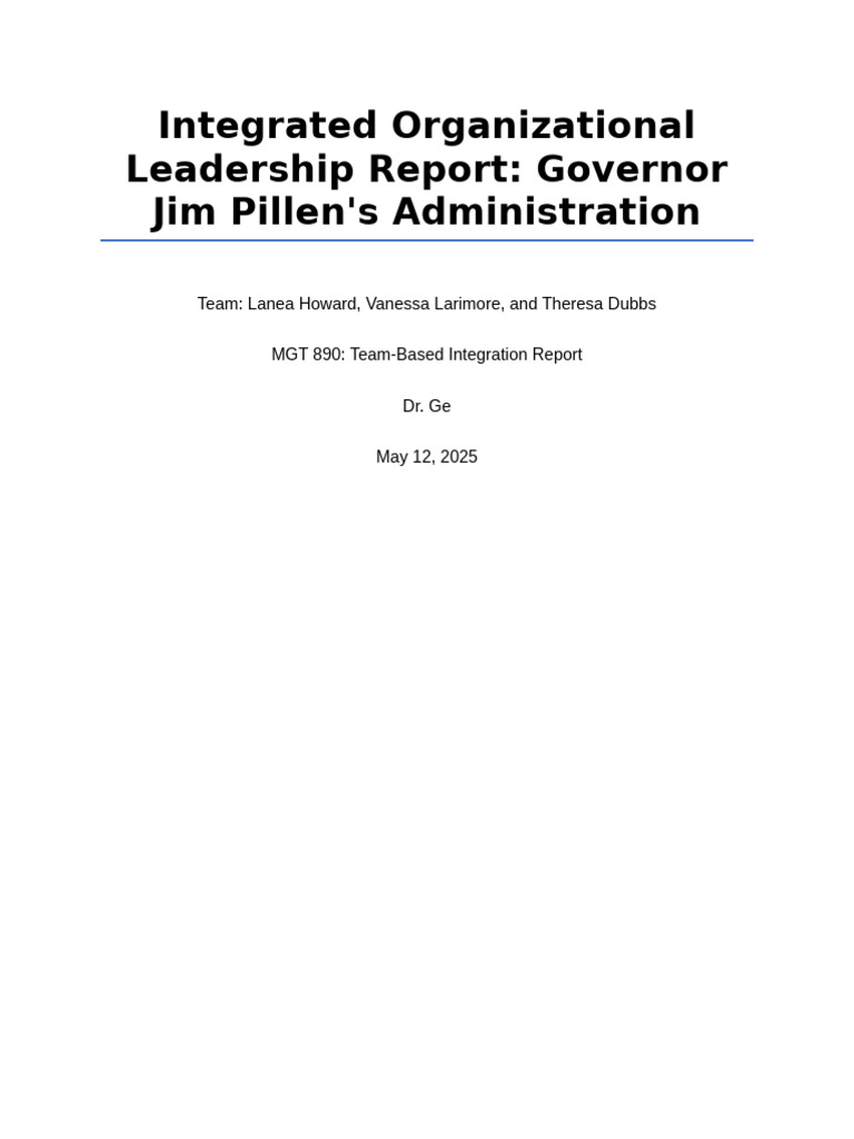 Integrated Organizational Leadership Report 05.12.25 v2 | PDF ...