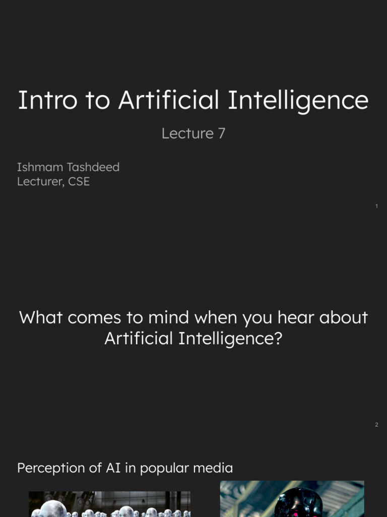 Introduction to Artificial Intelligence | PDF | Machine Learning ...