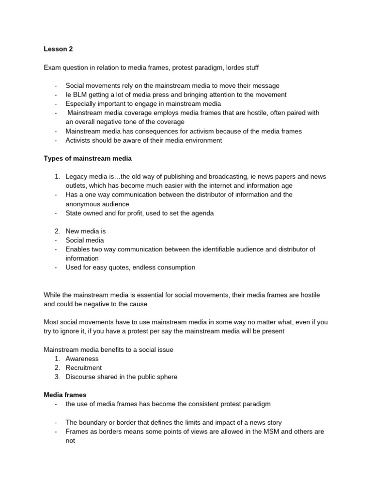 Media Frames and Social Movements Analysis | PDF | Mass Media | News