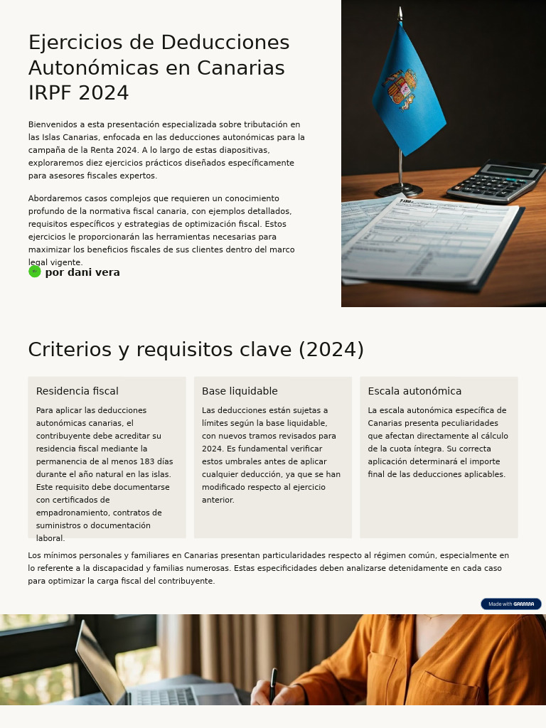 Ejercicios de Deducciones Fiscales Canarias | PDF