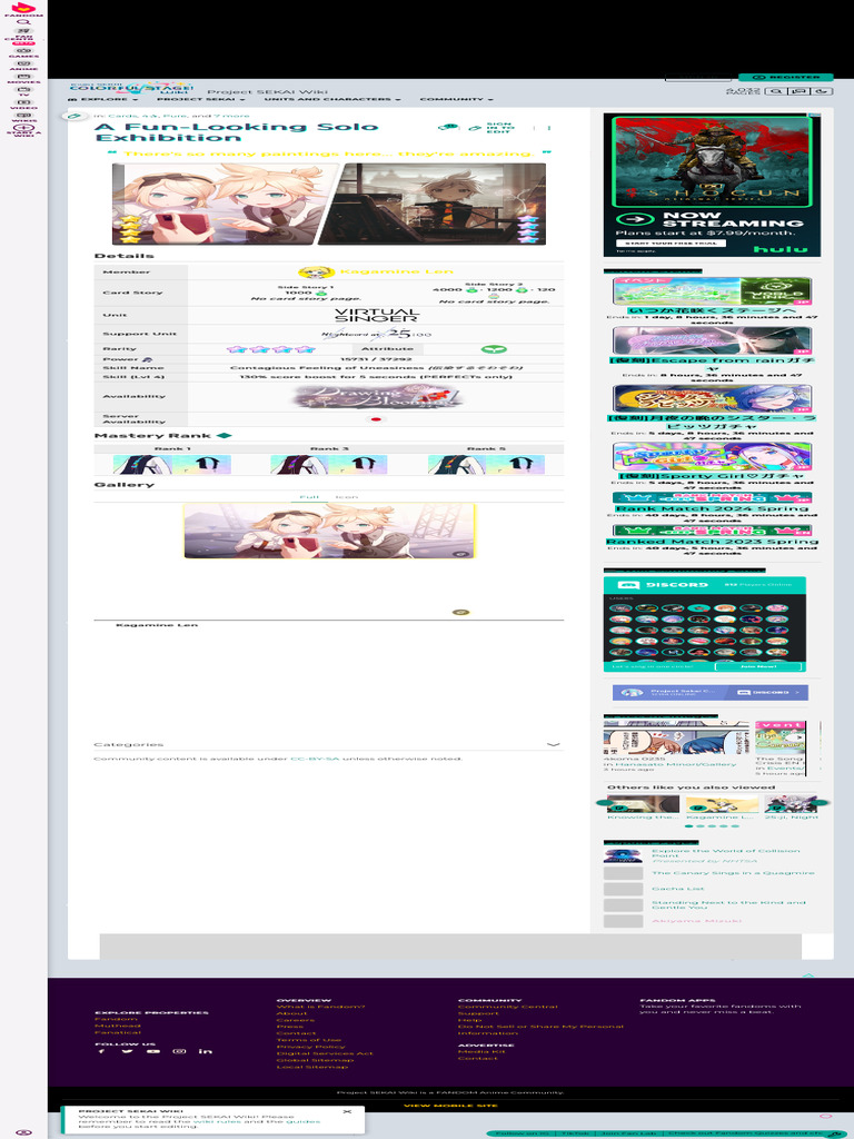 A Fun-Looking Solo Exhibition Project SEKAI Wiki Fandom | PDF ...