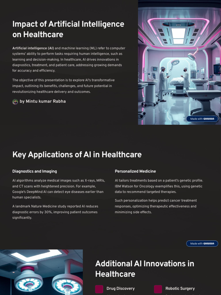 Impact of Artificial Intelligence On Healthcare | PDF | Artificial ...