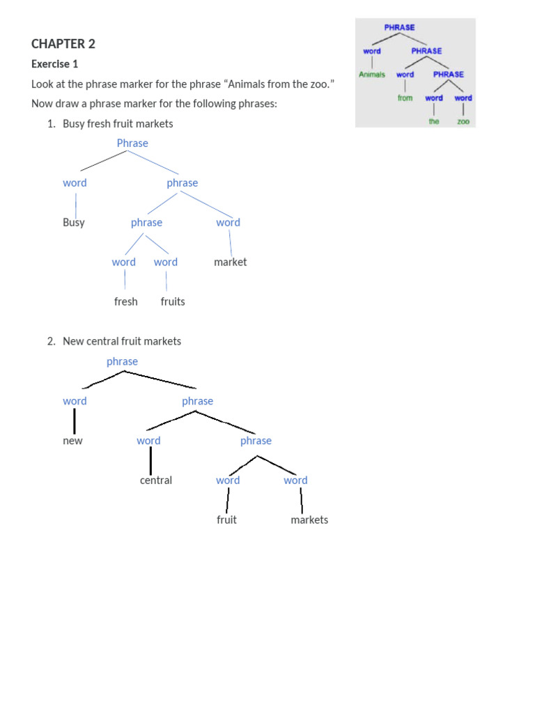 Phrase Markers and Relations in Phrases | PDF