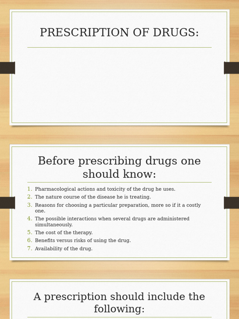 Prescription of Drugs | PDF | Medical Prescription | Pharmacy