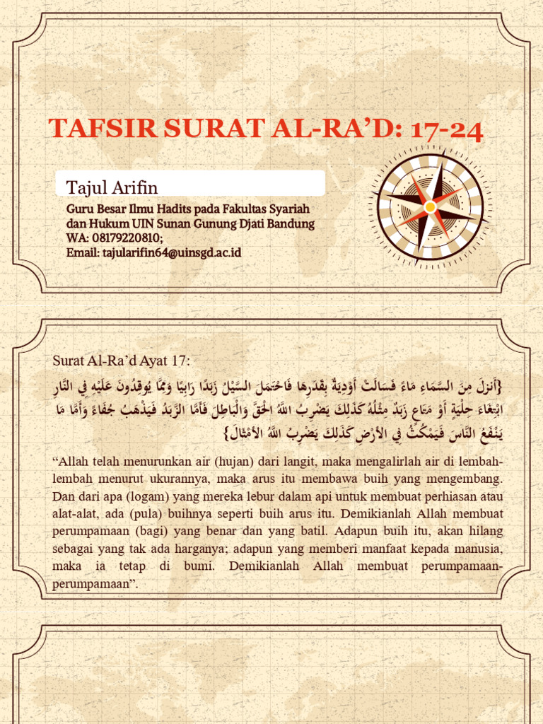 Tafsir Al-Ra'd Ayat 17-24 | PDF