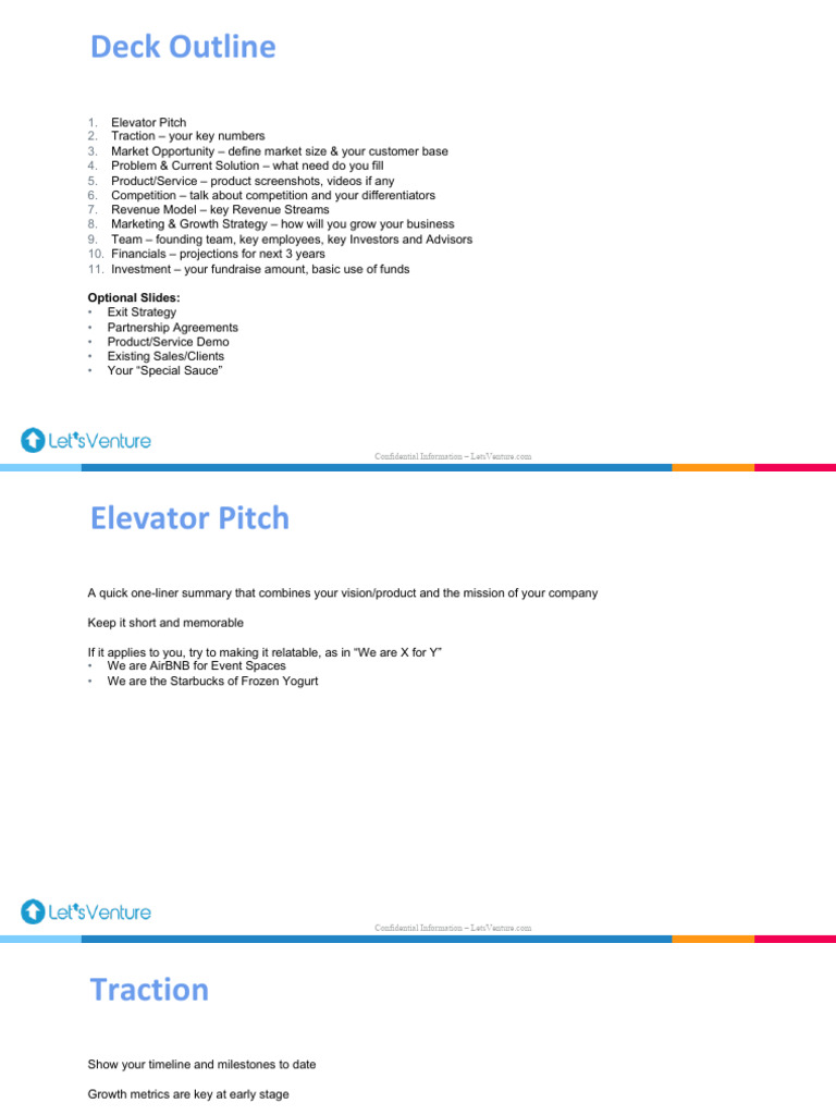 Pitch+Deck+Template+ +LetsVenture | PDF | Marketing | Market (Economics)