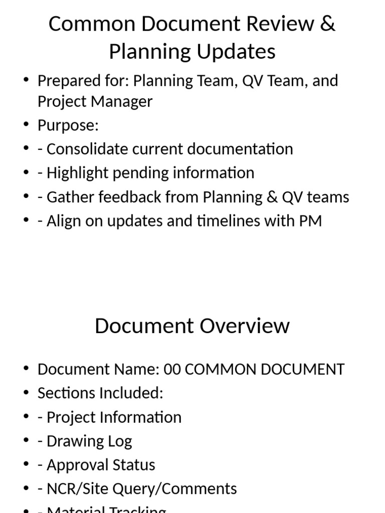 Common Document Review Presentation | PDF