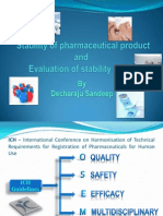 Stability of Phrmaceutical Product