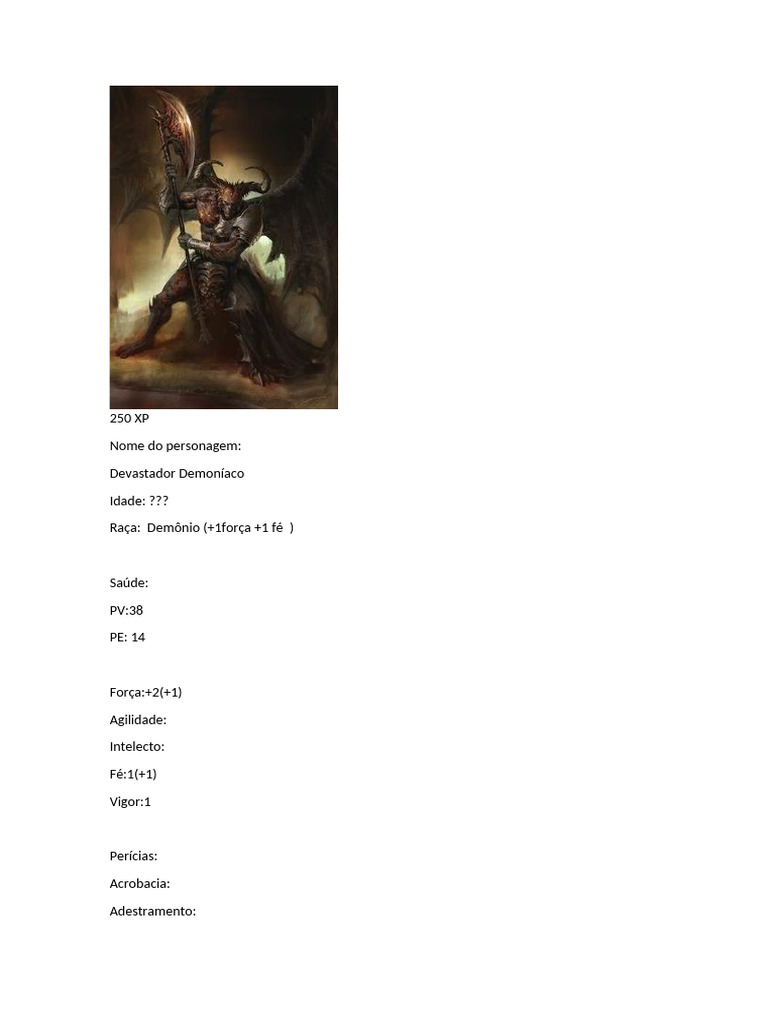 Devastador Demoniaco RPG | PDF