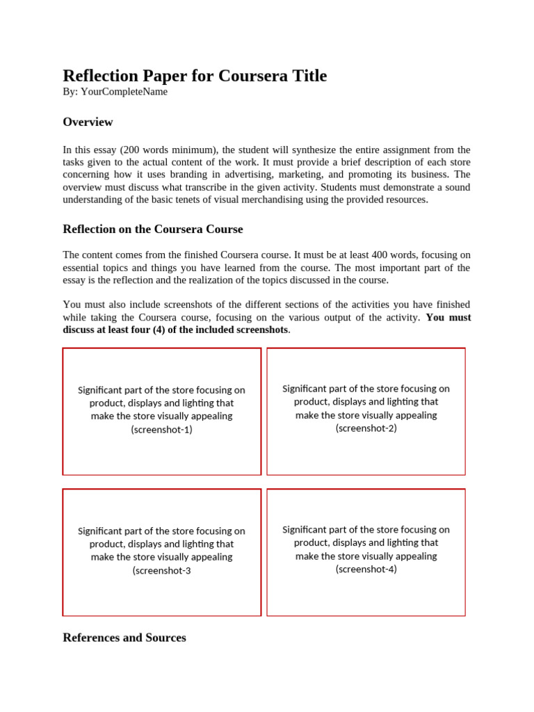 Visual Merchandising Course Reflection | PDF