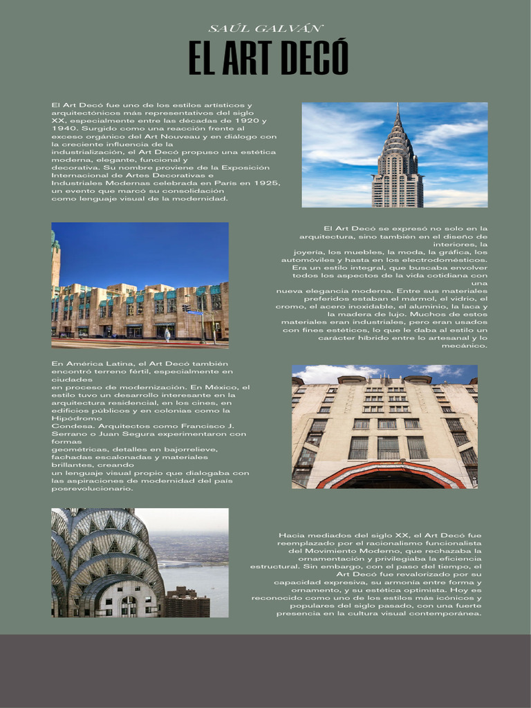 El Art Decó | PDF | Arte deco | Estilos arquitectonicos
