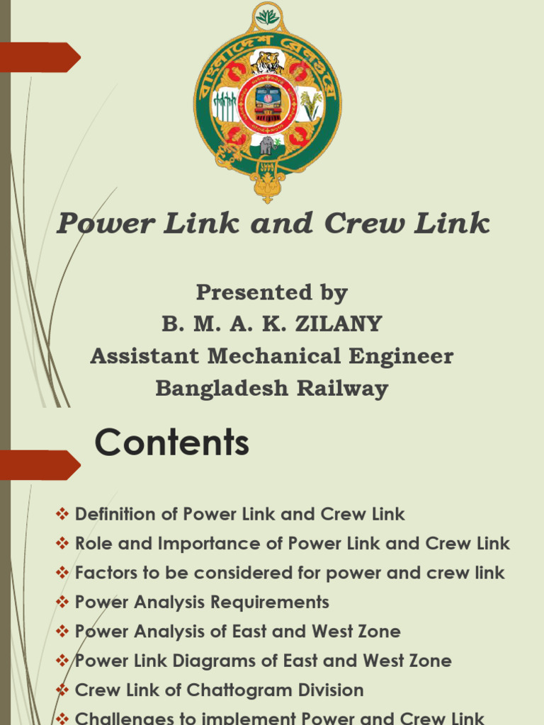 Ame Zilany - Power Link and Crew Link | PDF | Land Transport | Rolling ...
