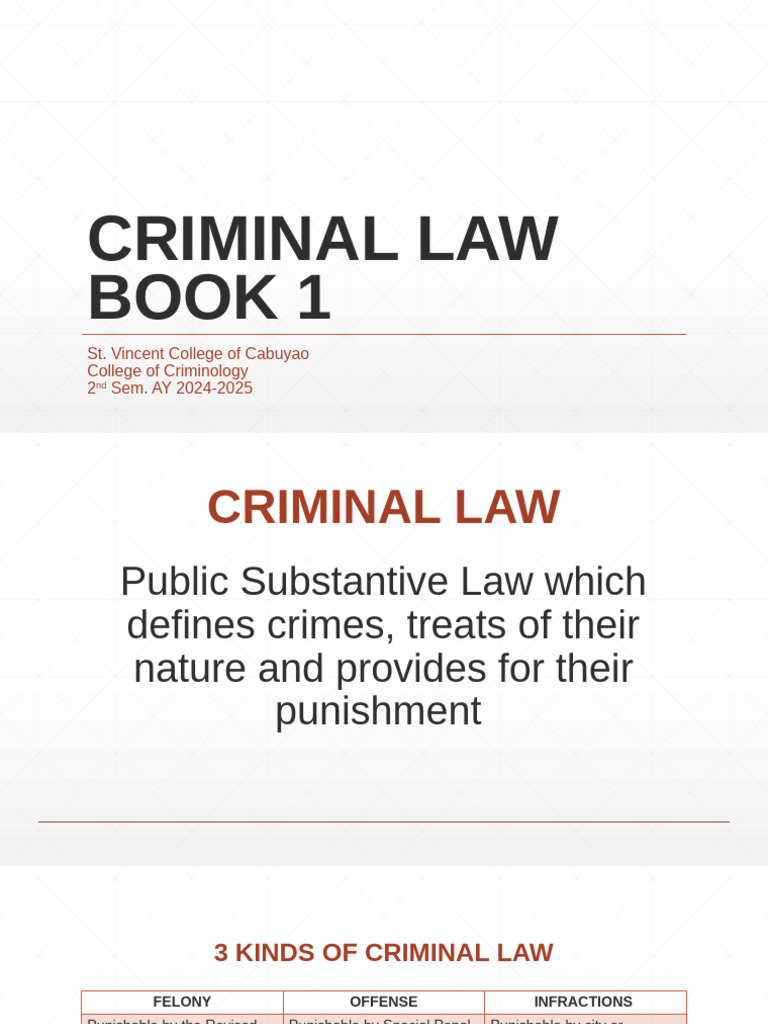 Criminal Law Book 1 1 | PDF | Crimes | Crime & Violence